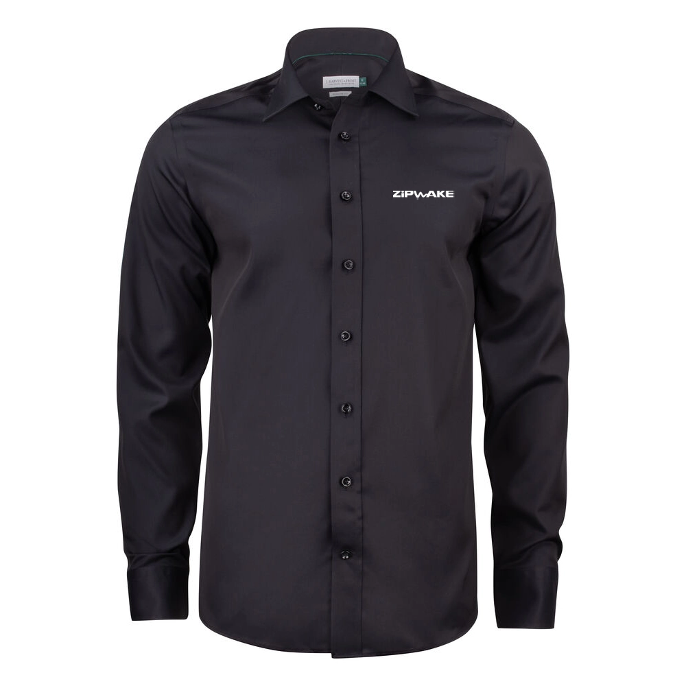 J.H&F Green Bow 01 Regular fit shirt Black