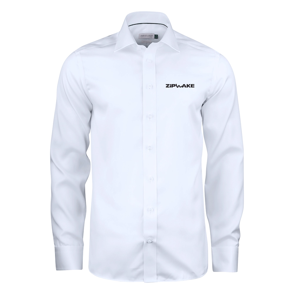 J.H&F Green Bow 01 Regular fit shirt White
